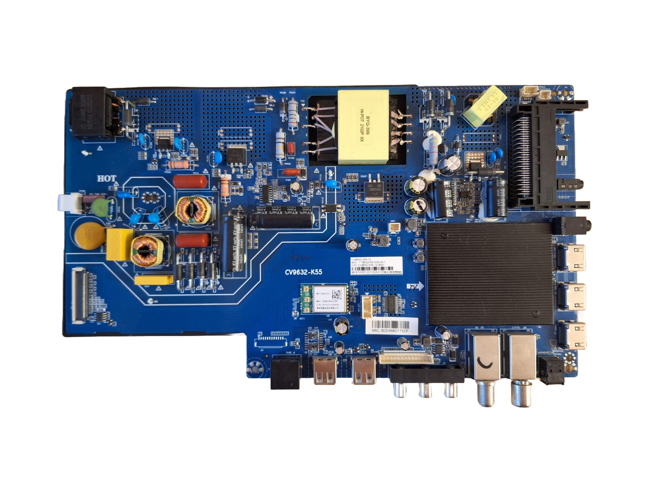 Материнская плата CV9632-K55 для телевизора VEKTA LD-50SU8815BS