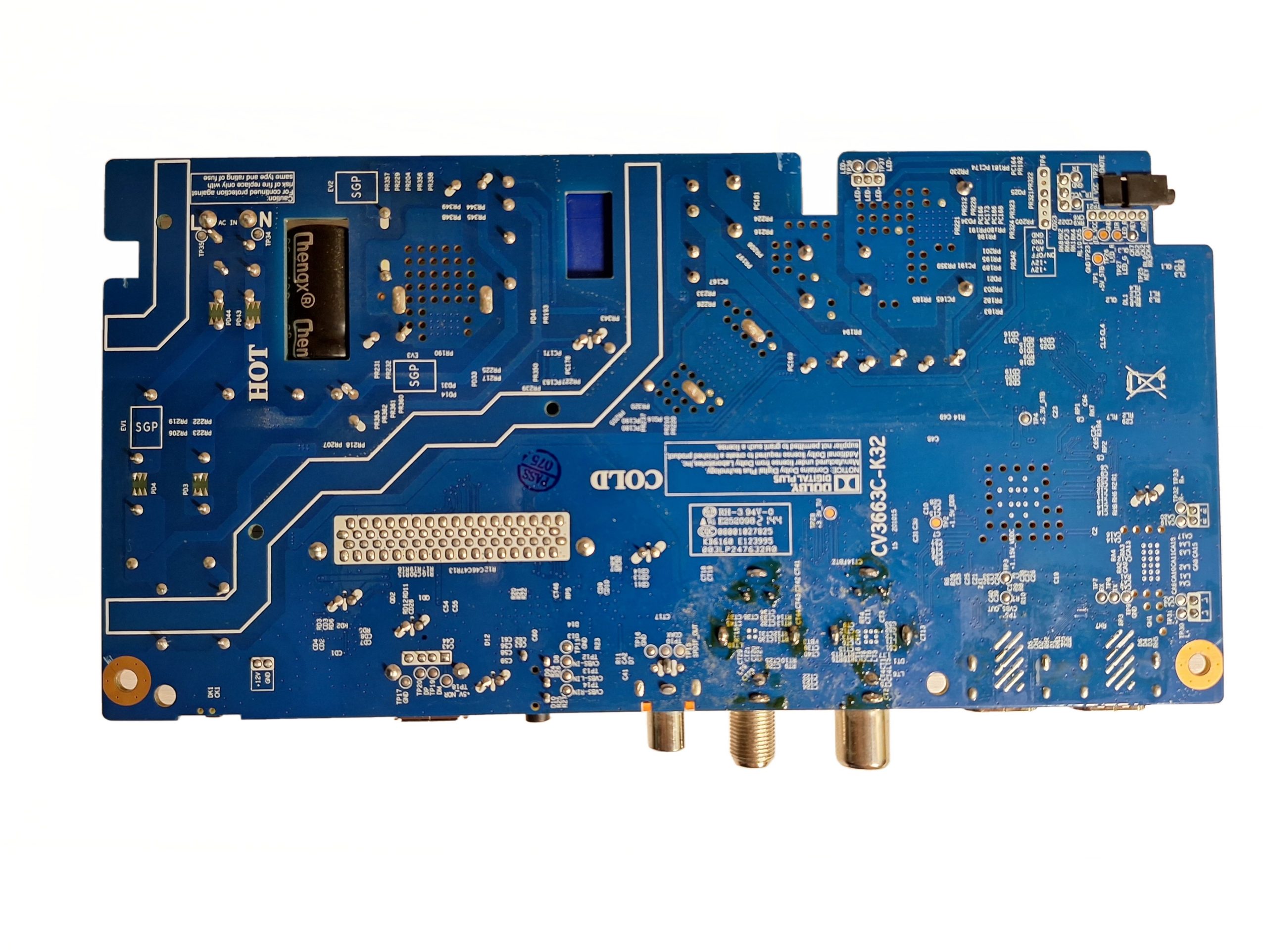 Материнская плата JUC7.820.0025869 для телевизора DEXP H32F7100C — изображение 2