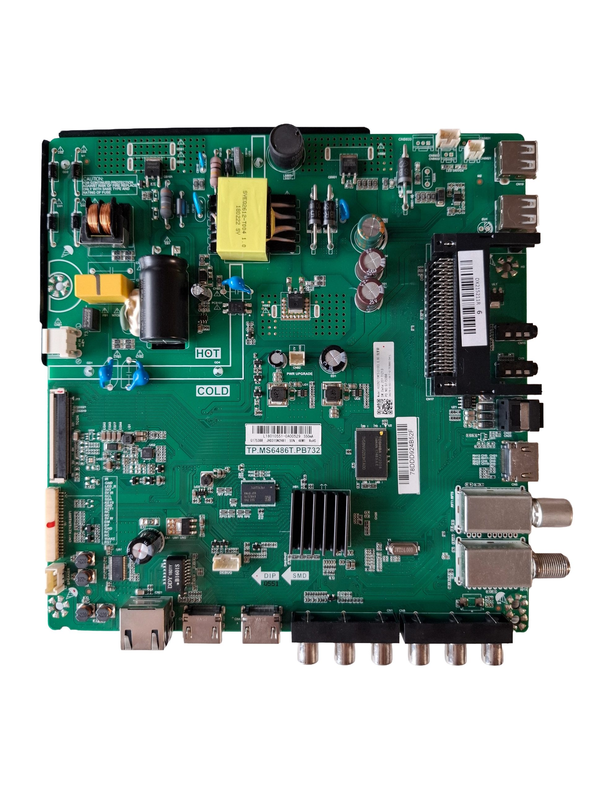 Материнская плата TP.MS6486T.PB732 для телевизора DEXP H32D8100H