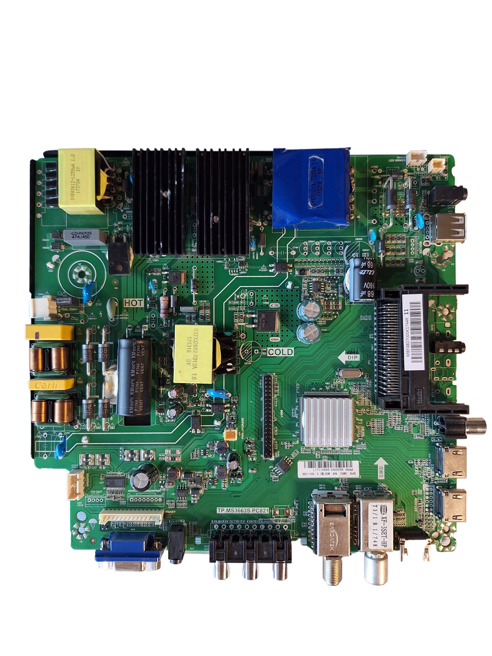 материнская плата TP.MS3663S.PC821 для телевизора DEXP F48D7000K